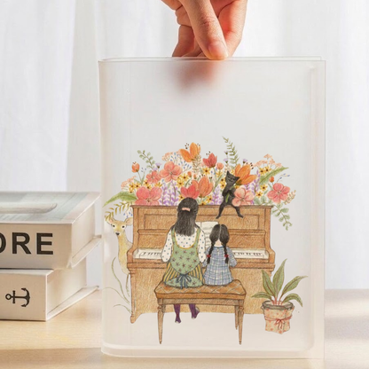 Music Love Acrylic Flower Vase