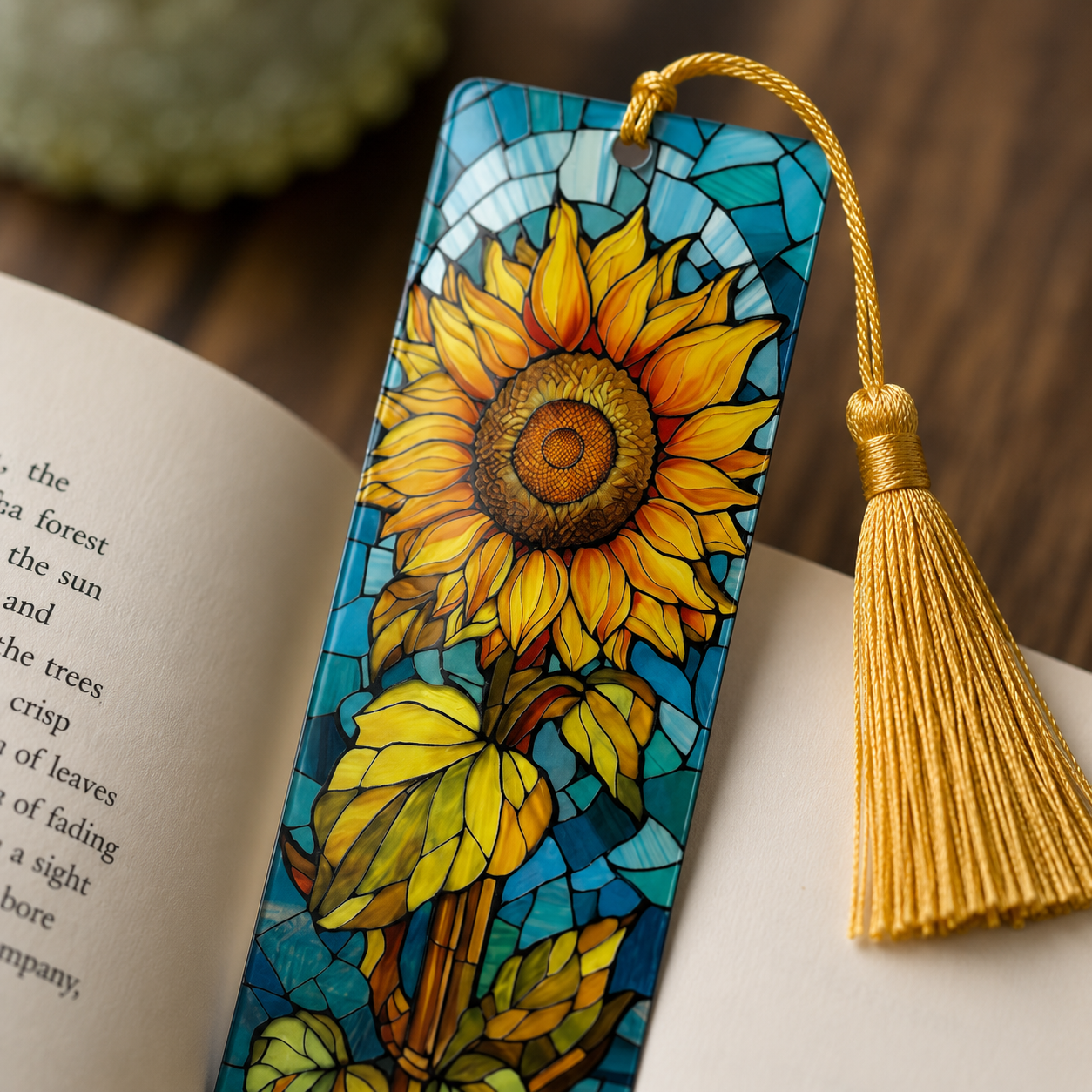 Sunflower Acrylic Suncatcher Bookmark