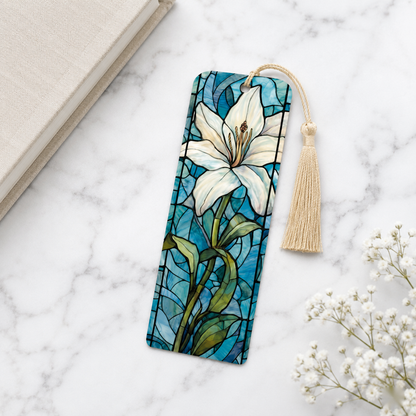White Lily Acrylic Suncatcher Bookmark