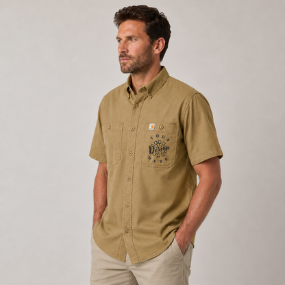 Carhartt Work Shirt with Logo – Short Sleeve Button-Down Uniform Shirt
