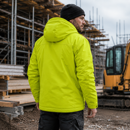 Custom Carhartt Hi-Vis Waterproof Jacket with Logo – Insulated Hooded Workwear Jacket