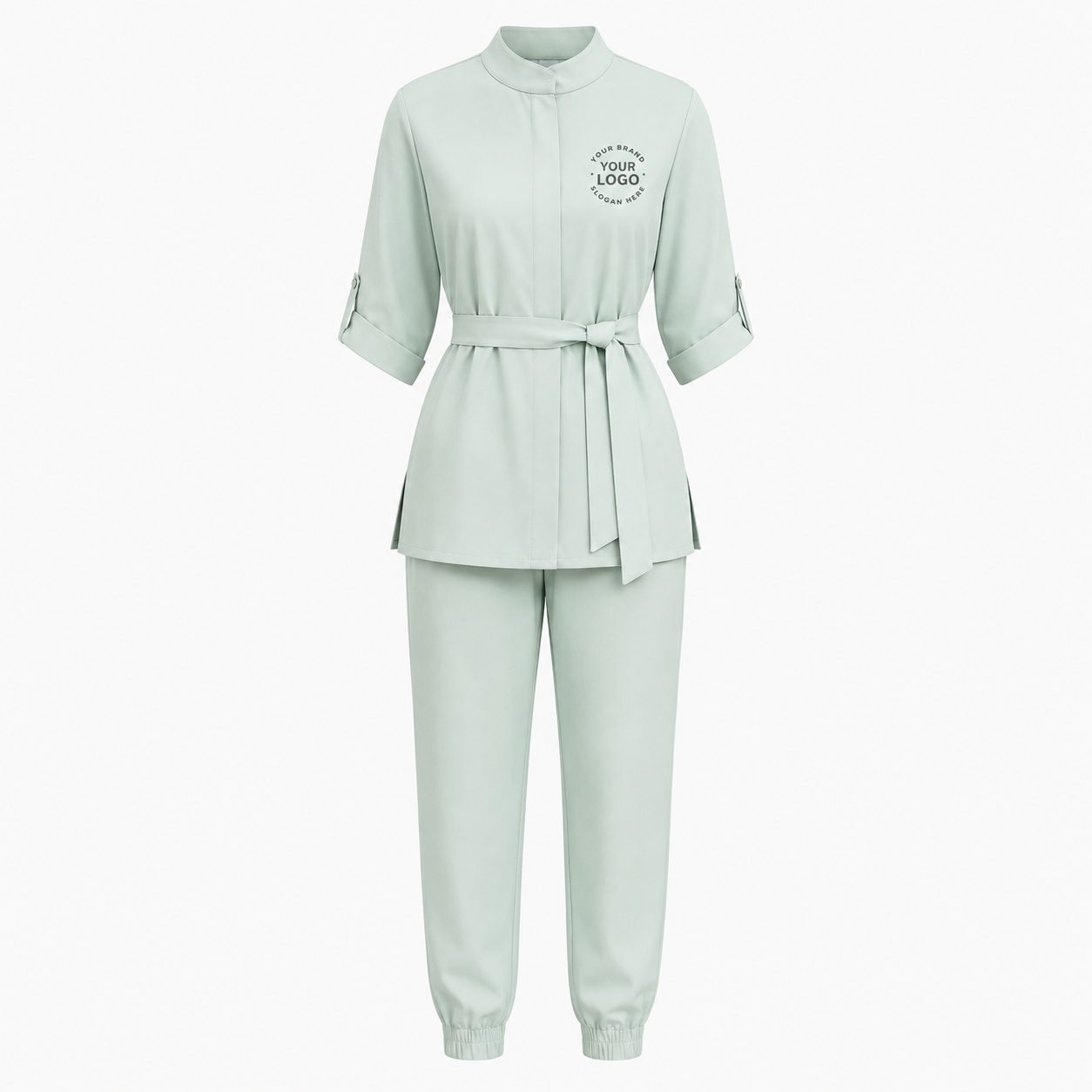 Women’s Spa Uniform Set – Logo Beauty Staff Tunic & Pants