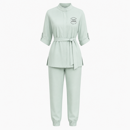 Women’s Spa Uniform Set – Logo Beauty Staff Tunic & Pants