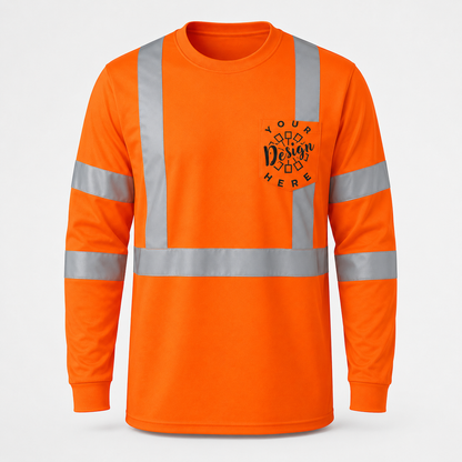 Custom ANSI Class 3 Safety Shirt with Logo – CornerStone CS203 Long Sleeve Hi-Vis Work Tee