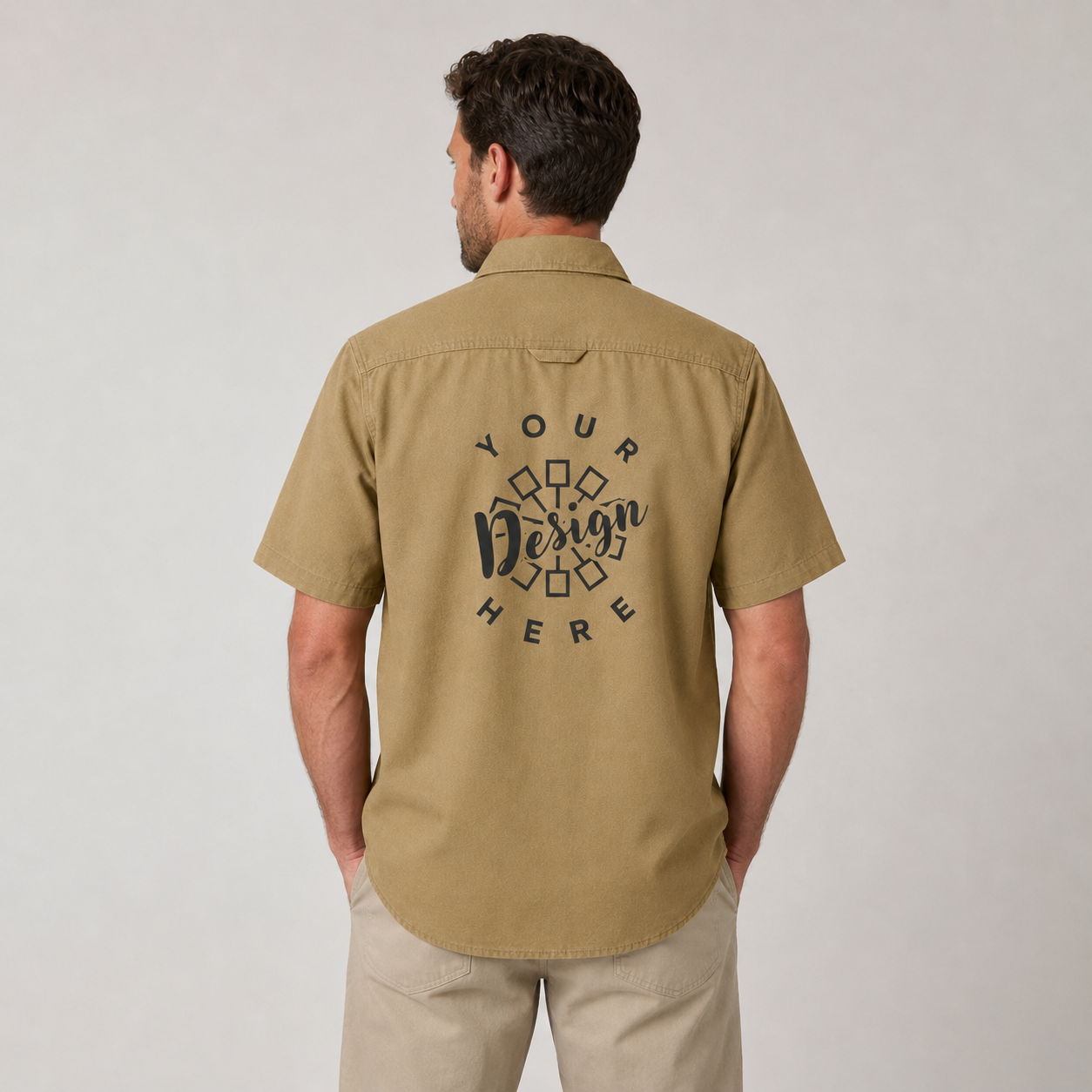 Carhartt Work Shirt with Logo – Short Sleeve Button-Down Uniform Shirt