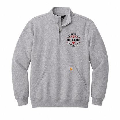 Custom Carhartt 1/4-Zip Sweatshirt with Logo – Midweight Mock Neck Workwear Pullover