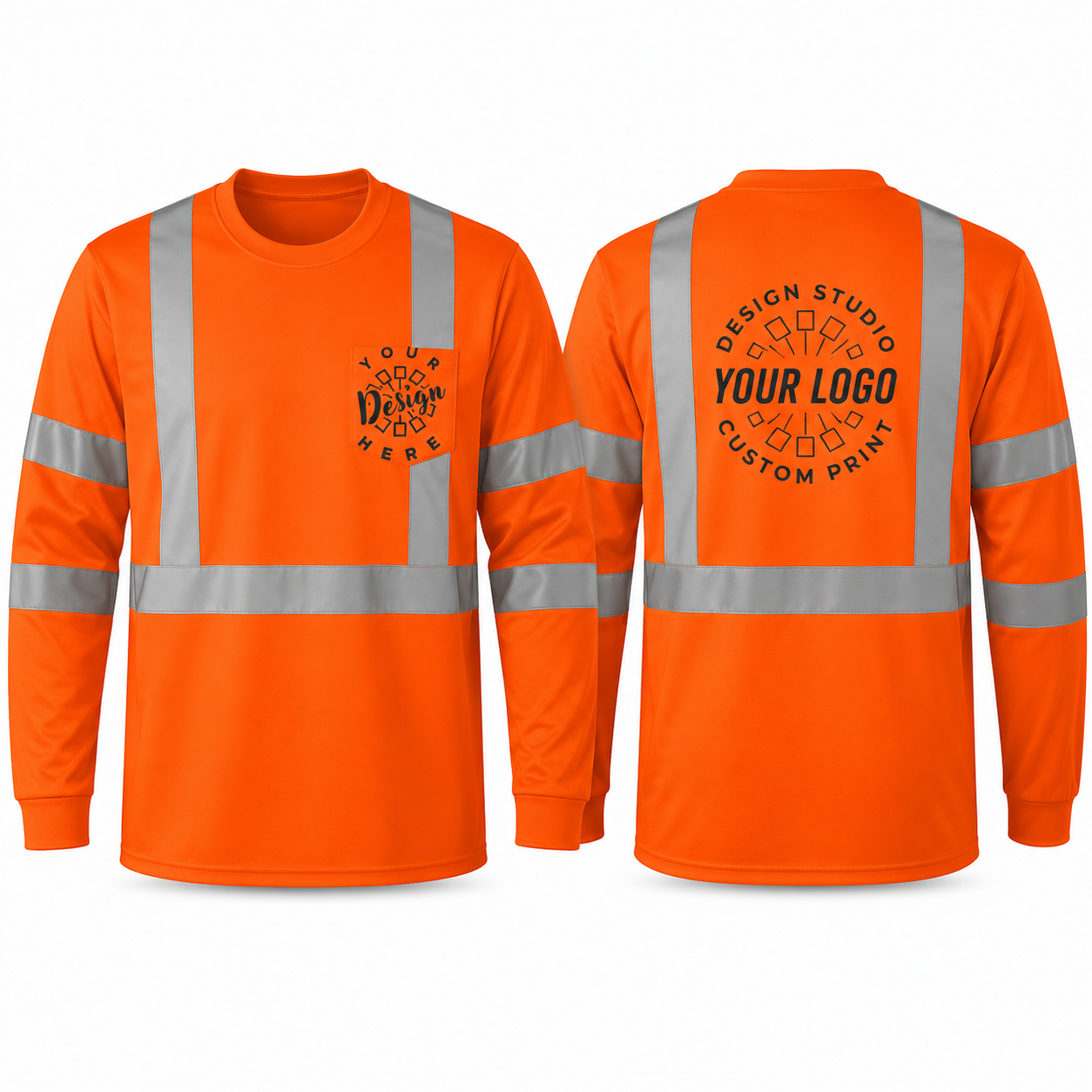Custom ANSI Class 3 Safety Shirt with Logo – CornerStone CS203 Long Sleeve Hi-Vis Work Tee