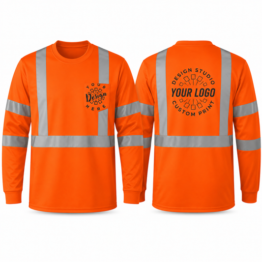 Custom ANSI Class 3 Safety Shirt with Logo – CornerStone CS203 Long Sleeve Hi-Vis Work Tee