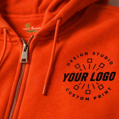 Personalized Carhartt Hoodie – Custom Logo Full-Zip Sweatshirt for Teams & Crews