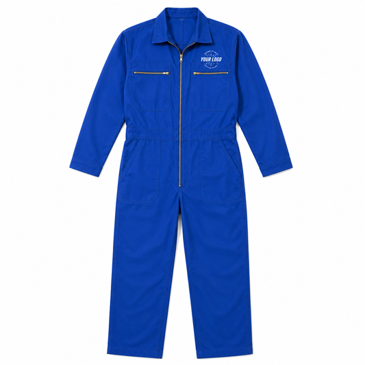 Cleaning Coverall Uniform with Logo – Royal Blue Janitorial Workwear