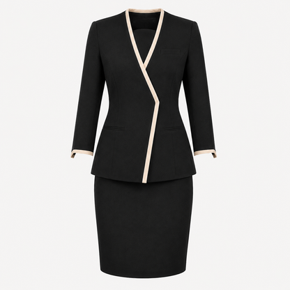 Women’s Spa Receptionist Uniform Set with Logo – Luxury Salon Front Desk Outfit