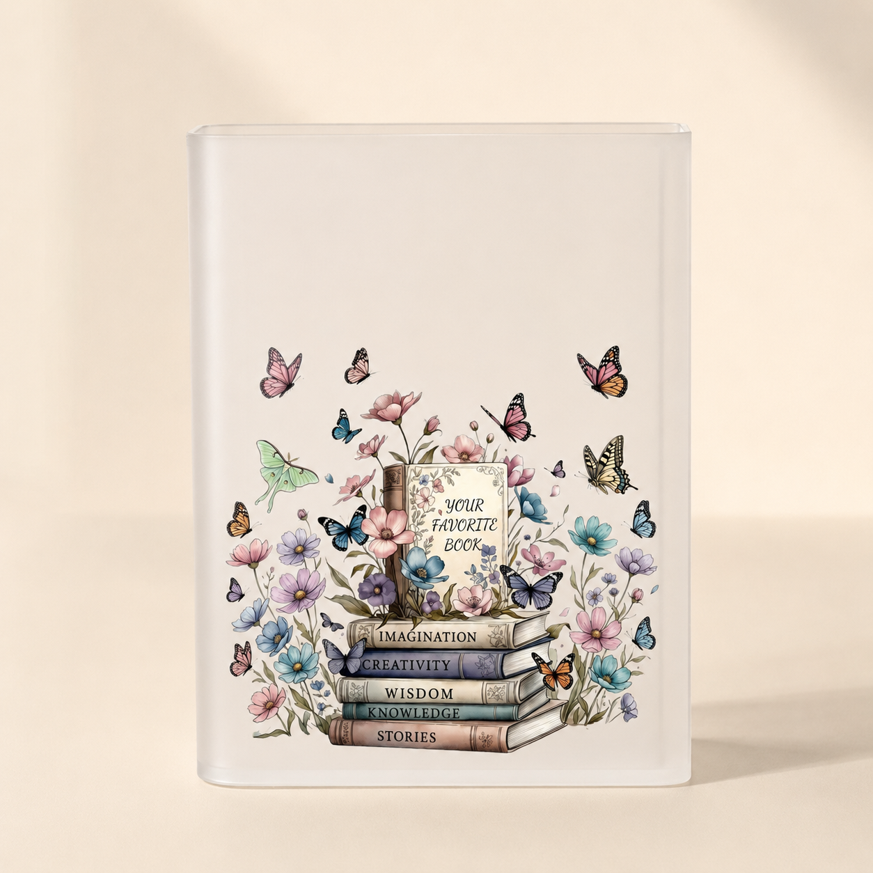 Butterfly Book Acrylic Vase