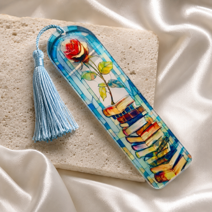 Rose Books Acrylic Suncatcher Bookmark
