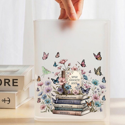 Butterfly Book Acrylic Vase