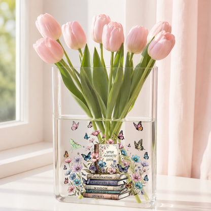 Butterfly Book Acrylic Vase