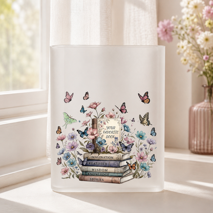 Butterfly Book Acrylic Vase