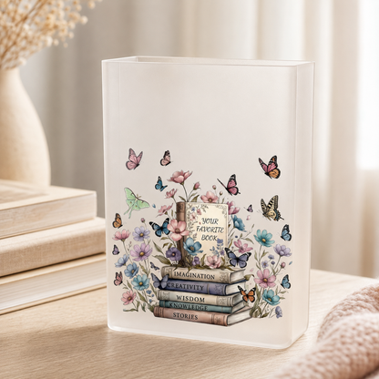 Butterfly Book Acrylic Vase