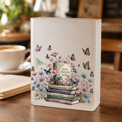 Butterfly Book Acrylic Vase