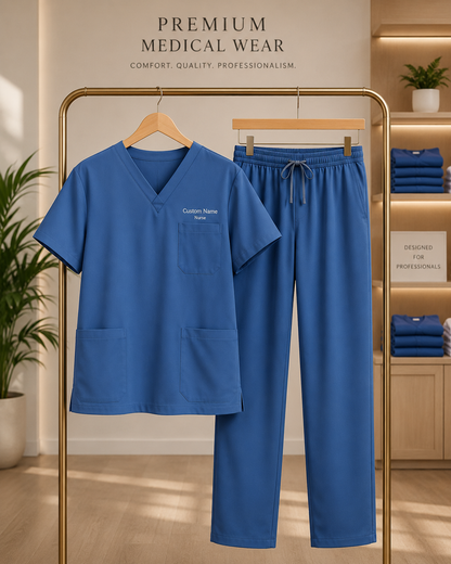 Personalized Medical Scrub Set – Embroidered Healthcare Uniform with Name or Logo
