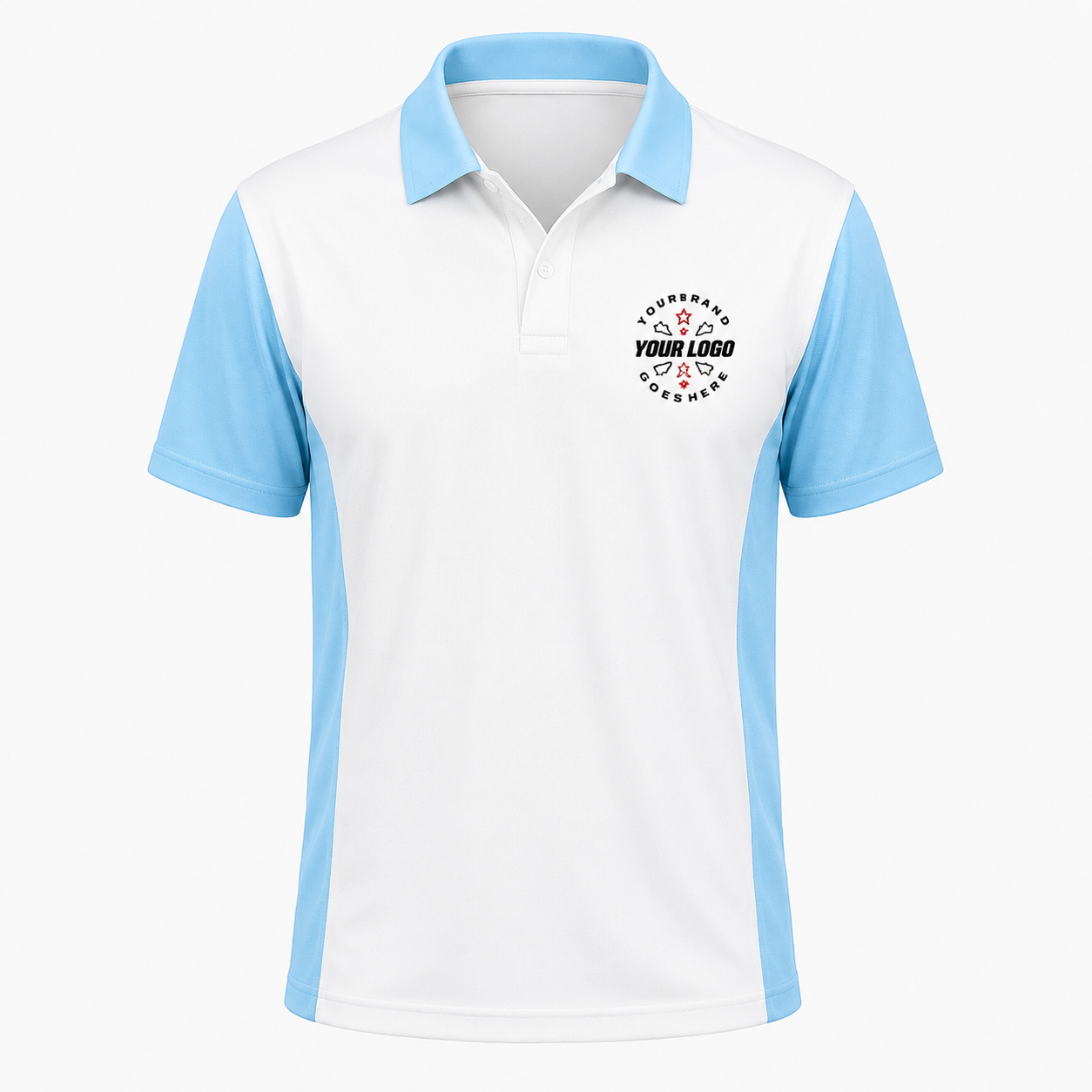 Cleaning Polo Shirt with Logo – White & Lime Green Housekeeping Uniform