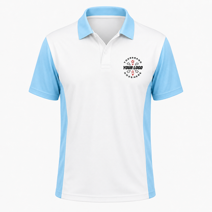 Cleaning Polo Shirt with Logo – White & Lime Green Housekeeping Uniform