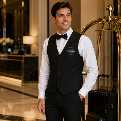 Waiter Uniform Set with Logo – Formal Restaurant Service Outfit