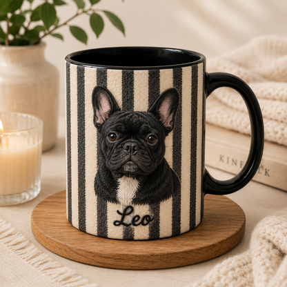 Custom Striped Pet Mug