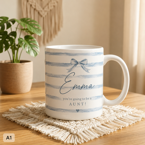 Personalized Aunt Announcement Mug