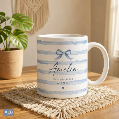 Personalized Aunt Announcement Mug