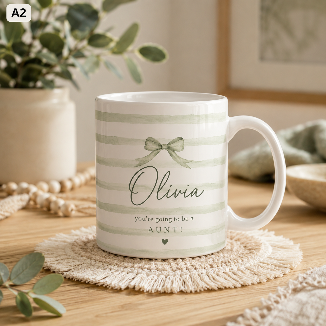 Personalized Aunt Announcement Mug