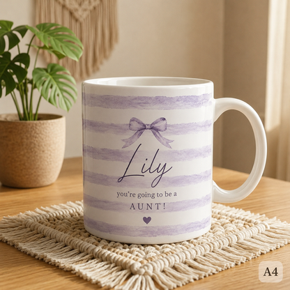 Personalized Aunt Announcement Mug