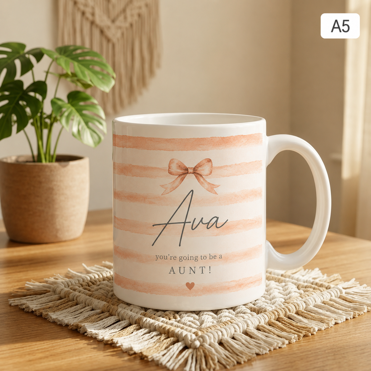Personalized Aunt Announcement Mug