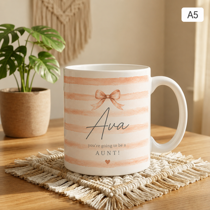 Personalized Aunt Announcement Mug