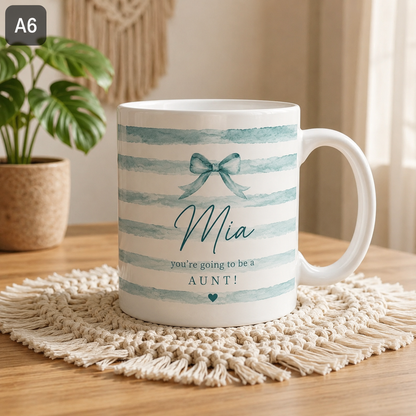 Personalized Aunt Announcement Mug