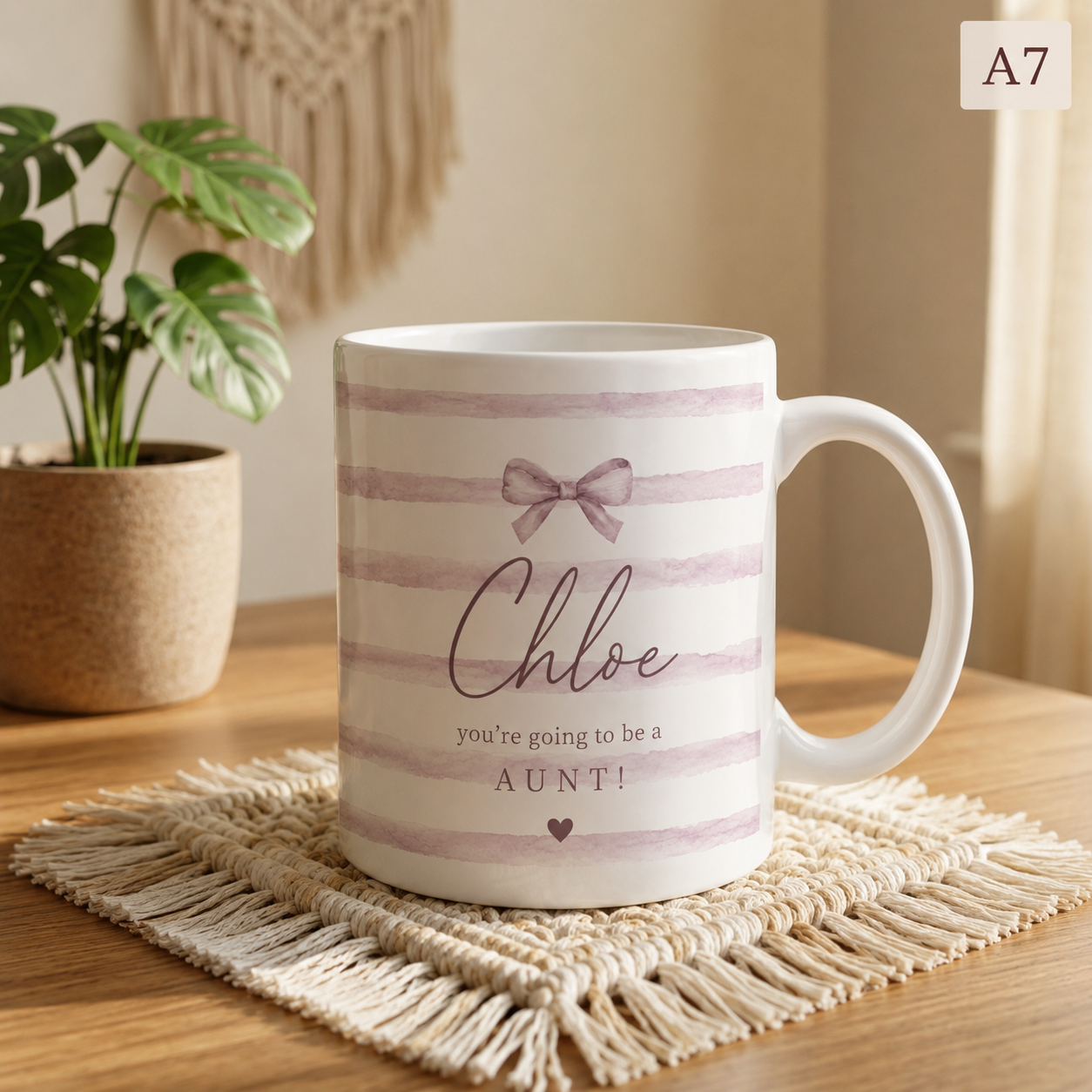 Personalized Aunt Announcement Mug