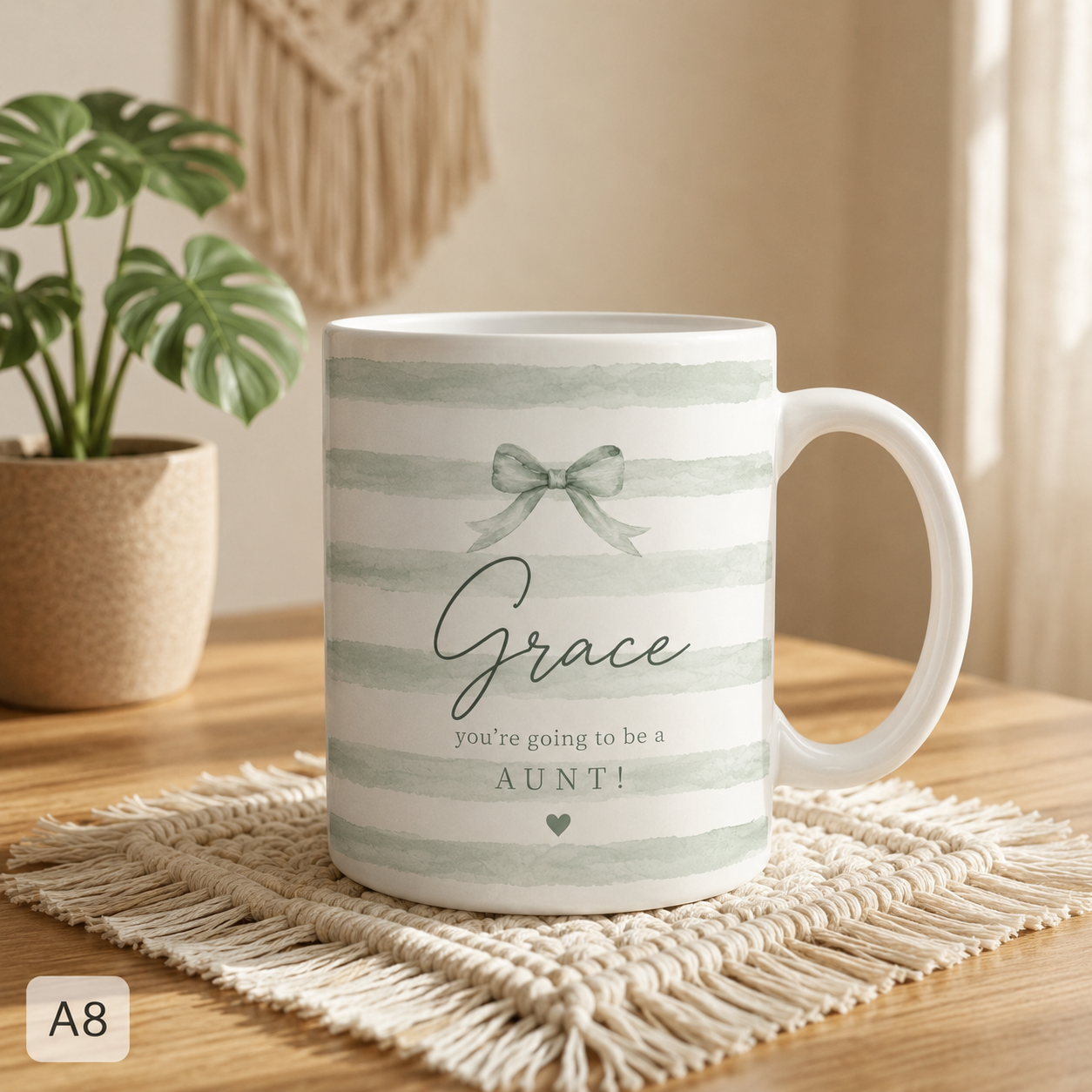 Personalized Aunt Announcement Mug