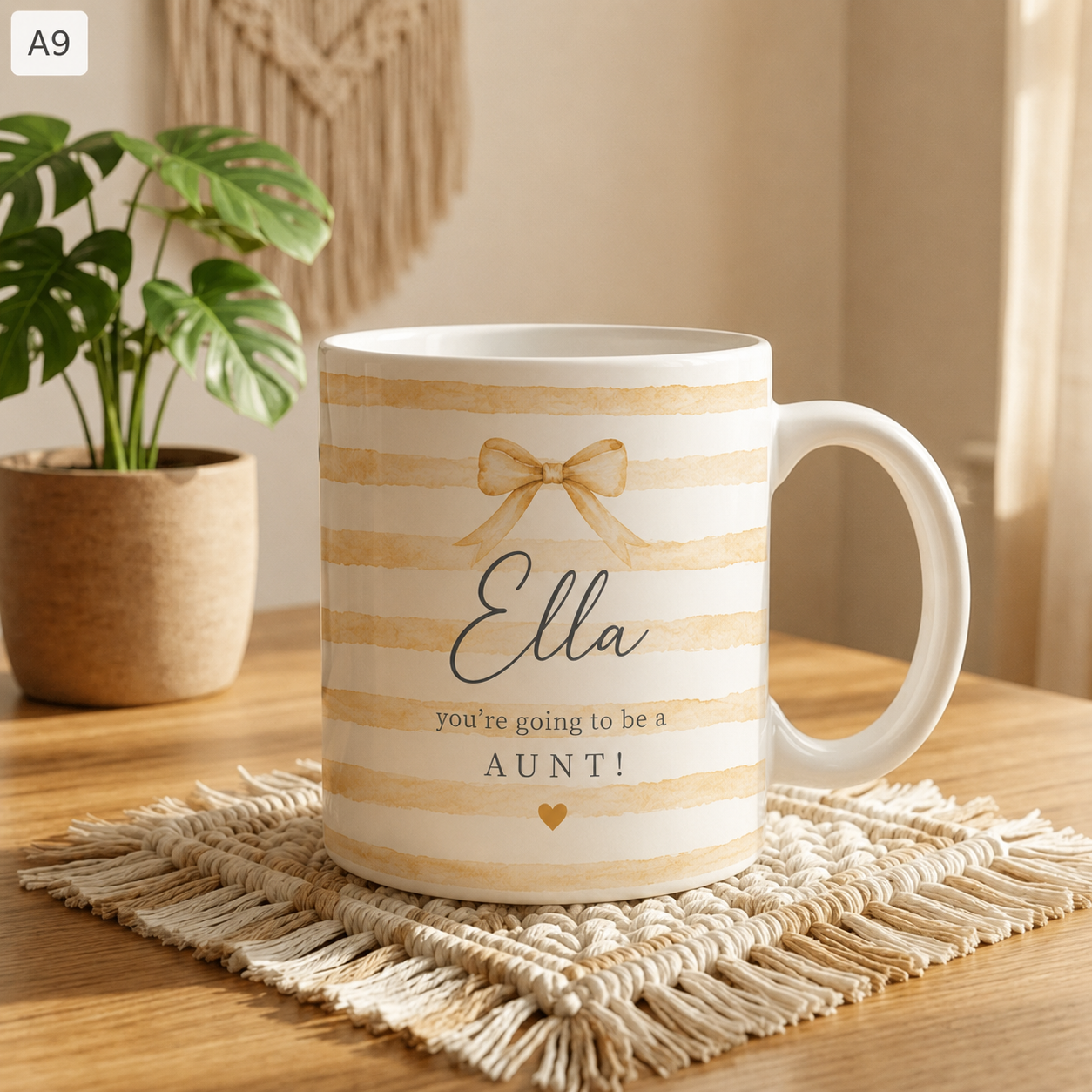 Personalized Aunt Announcement Mug