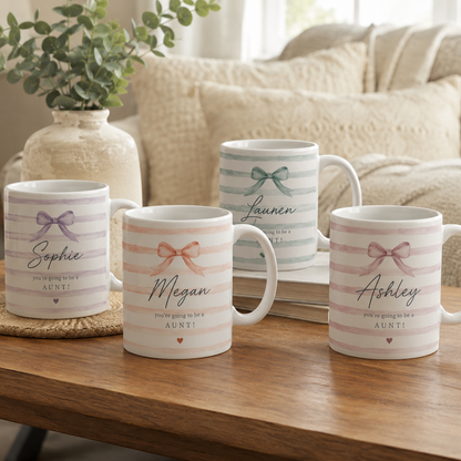 Personalized Aunt Announcement Mug