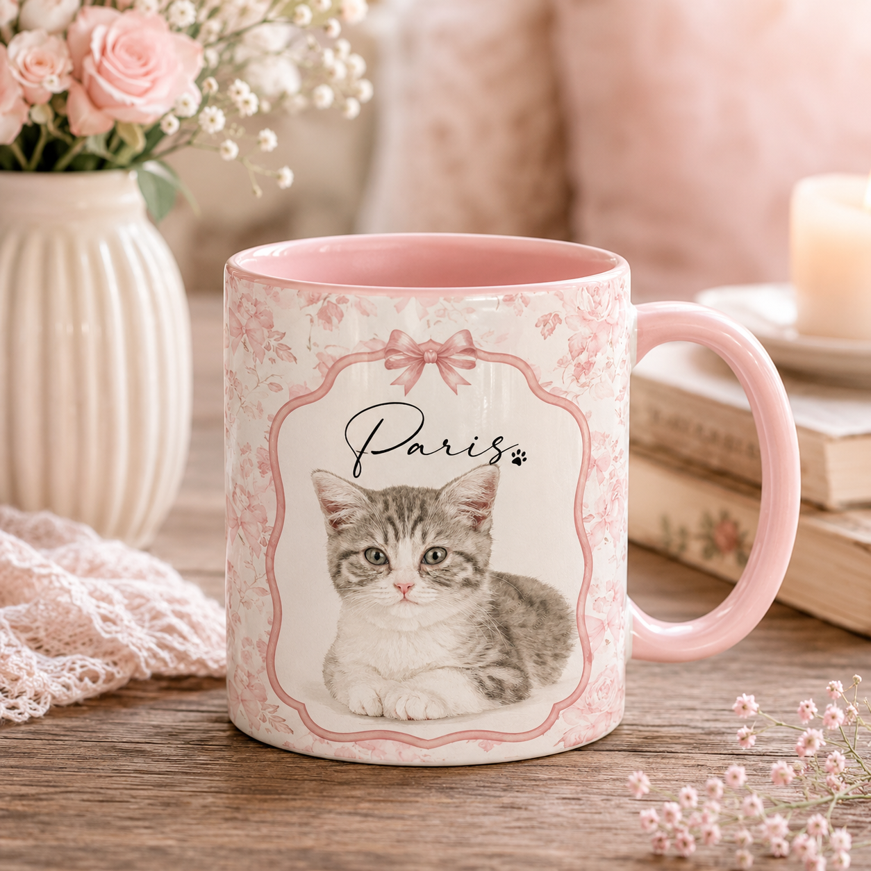 Custom Floral Pet Mug