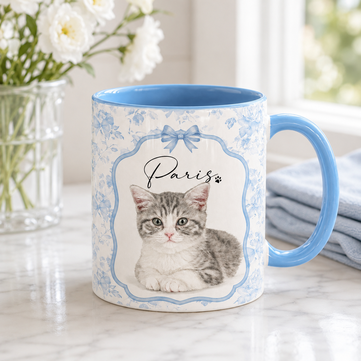 Custom Floral Pet Mug