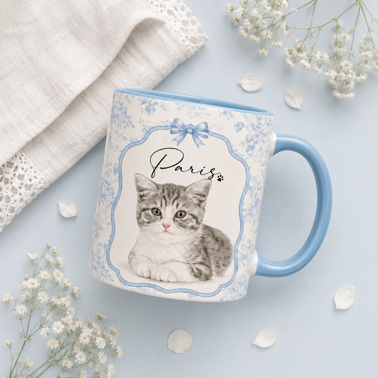 Custom Floral Pet Mug