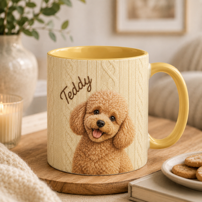 Custom Cozy Pet Portrait Mug