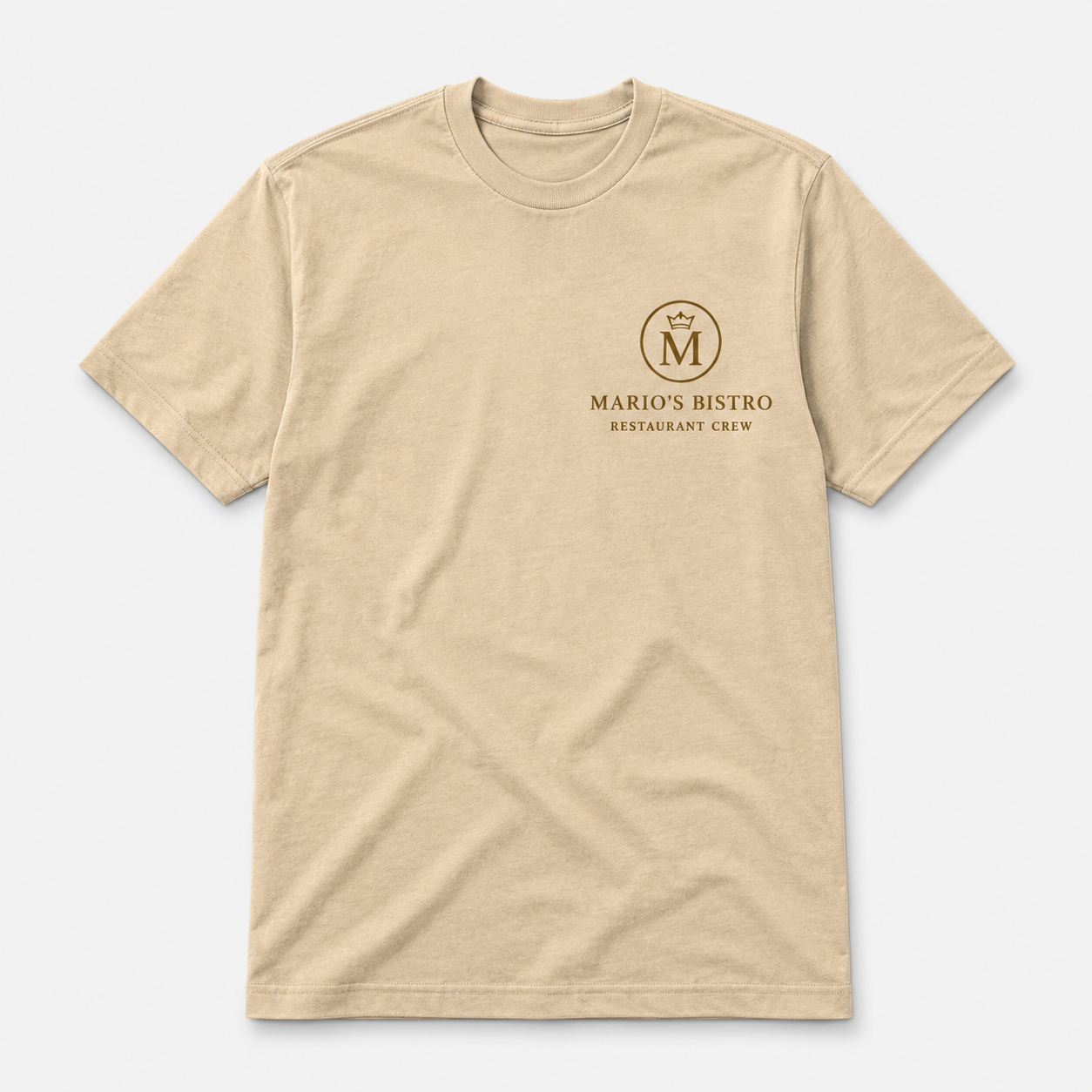 Restaurant Staff T-Shirt – Front & Back Logo Uniform Shirt for Cafe & Bar Crew