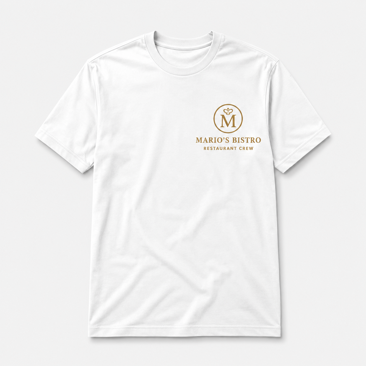 Restaurant Staff T-Shirt – Front & Back Logo Uniform Shirt for Cafe & Bar Crew