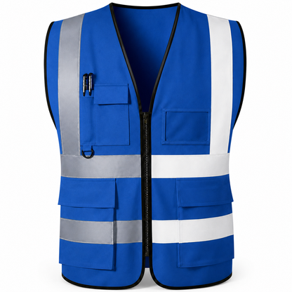 Custom High-Visibility Safety Vest with Logo and Text – Reflective Work Vest for Crews