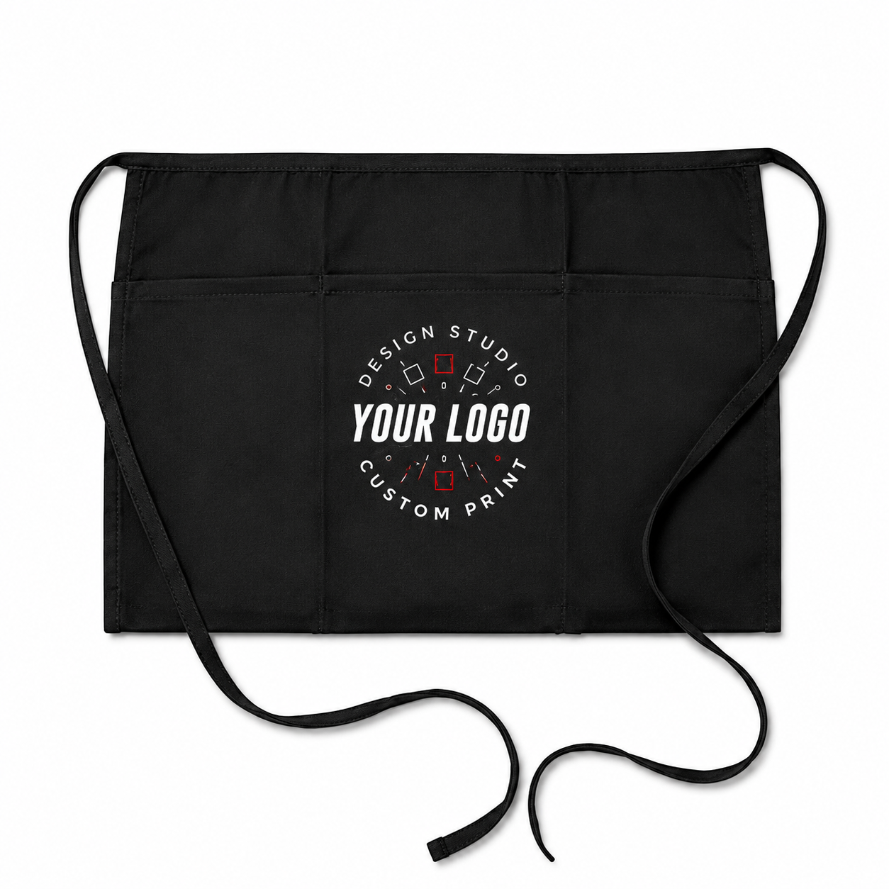 Logo Waist Apron – Half Apron for Servers, Catering & Event Staff