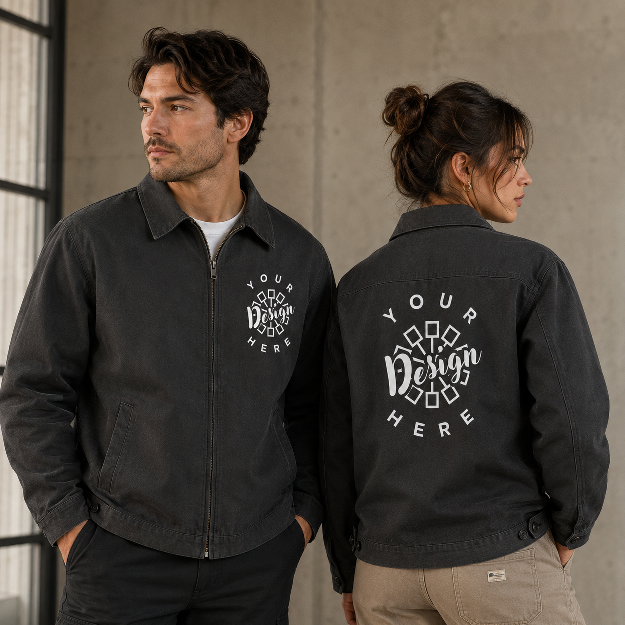 Custom Dickies Work Jacket with Logo – WJ40 Full-Zip Corporate Workwear Jacket