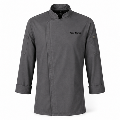 Long Sleeve Chef Jacket – Modern Kitchen Service Coat with Logo