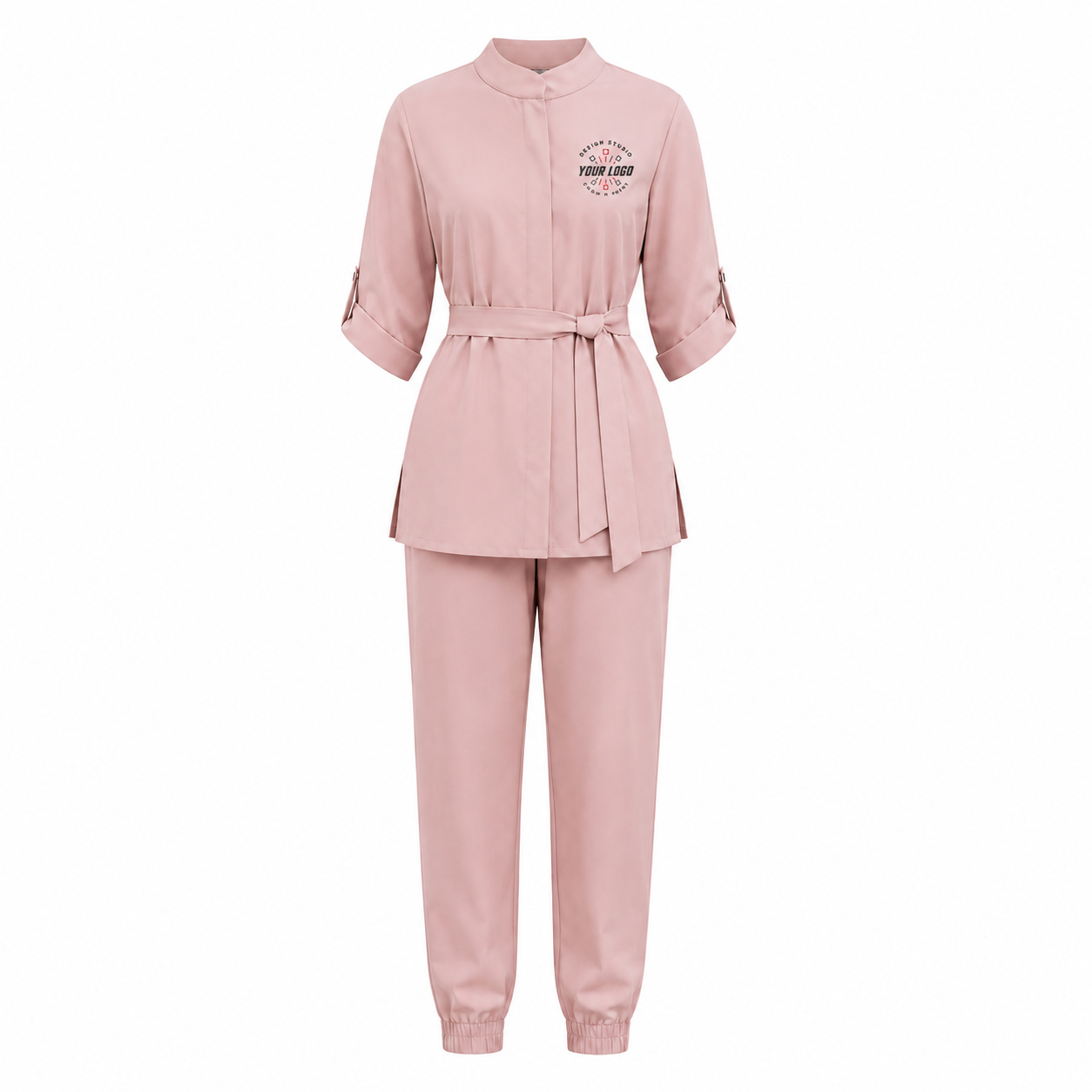 Women’s Spa Uniform Set – Logo Beauty Staff Tunic & Pants