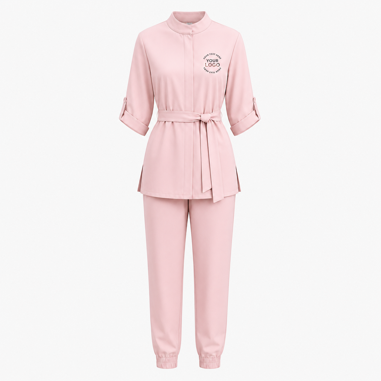 Women’s Spa Uniform Set – Logo Beauty Staff Tunic & Pants